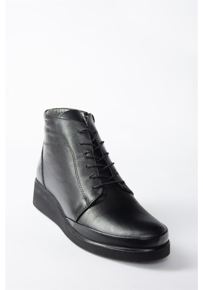 Fox Shoes Siyah Hakiki Deri Comfort Ortopedik Taban Kadın Bot N555093503 Siyah