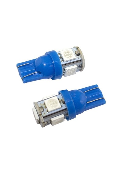 Dekoratif Led Ampul T10-2X5 Smd Led Mavi 12V Laam118-2-12