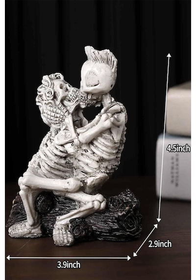 Ölümsüz Aşkın Sembolü Gotik Romantik İskelet Çift Biblosu 1