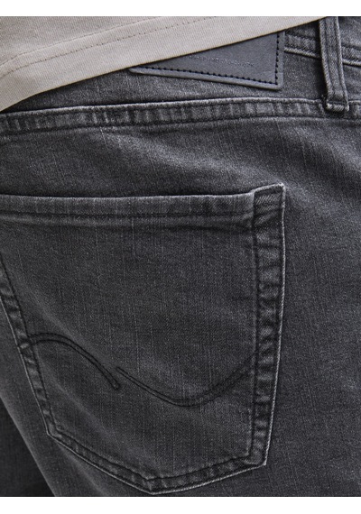 Jack & Jones Büyük Beden Slim Fit Düsük Bel Jean - Glenn - 12288381 Black Denim