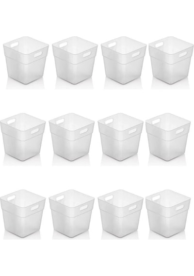 6 Lı Buzdolabı İçi Mini Düzenleyici Kutu Organizer - Buzdolabı Kapak Düzenleyici Şeffaf