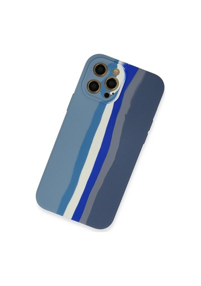 Newface - 20 - iPhone Uyumlu 12 Pro Kılıf Ebruli Lansman Silikon - Csmo-tex - - Mavi-gri