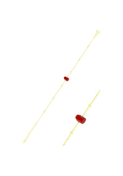 Gümüş Mercan Renkli Top Top Bileklik N11.18346