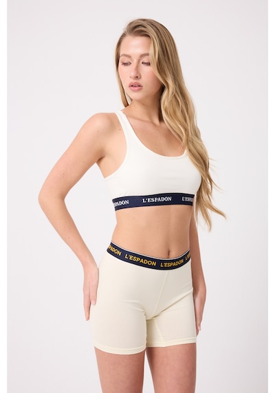 Athleshorts Yüksek Bel Kadın Uzun Boxer Şort-3273 Krem