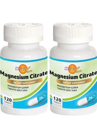 Meka Nutrition Magnesium Magnezyum Citrate 120 Tablet