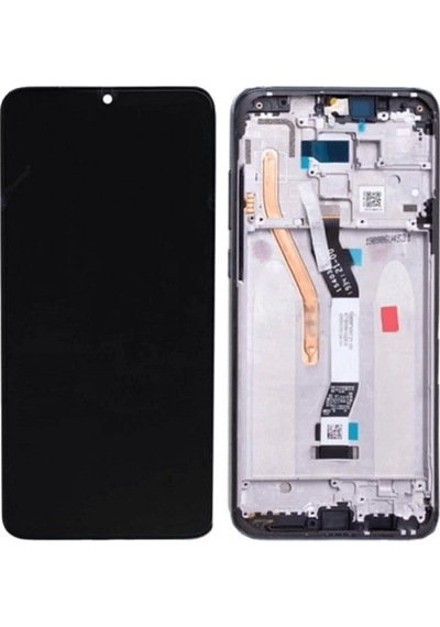 Xiaomi Uyumlu Redmi Note 8 Pro Lcd Ekran Dokunmatik Siyah Çıtalı Çift Hatlı