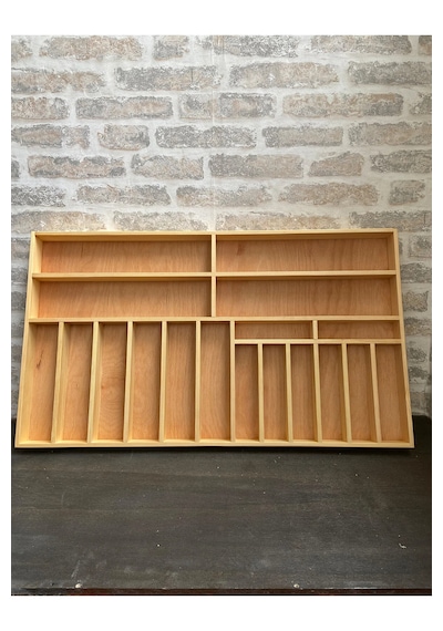 80x45 Cm Ayfiwood Ahşap Kaşıklık Çekmece İçi Yemek Takımı Ve Servis Gereçleri Düzenleyici Organizer