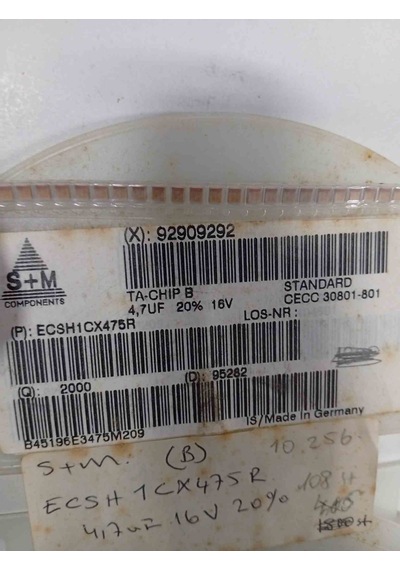 Ecsh1cx475r 4.7mf 16v X S+m Tantal Kondansatör 25 Adet