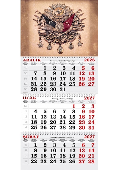 2027 Yılı Gemici Takvimi-tuğra Eski Duvar Kağıdı