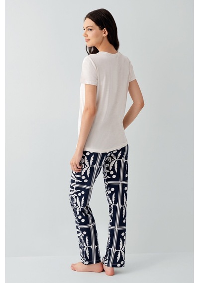 Arnetta Kadın Krem Pijama Takım Ar3565-s-v2 Krem