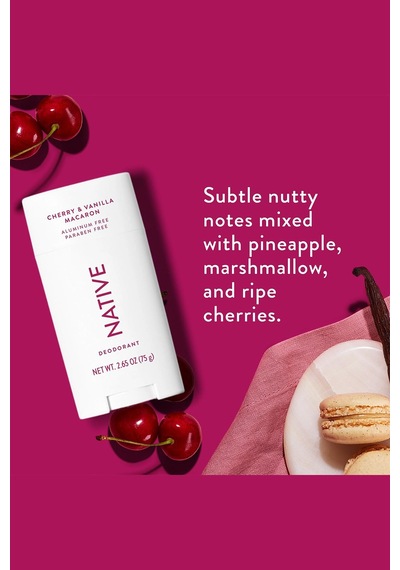 Native Cherry & Vanilla Macaron Alüminyumsuz Stick Deodorant 75gr