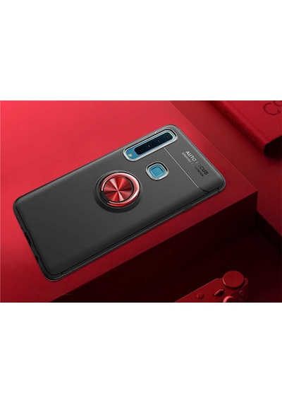 Samsung Galaxy Uyumlu A9 2018 Kılıf Yüzüklü Magnetli Ravel Case