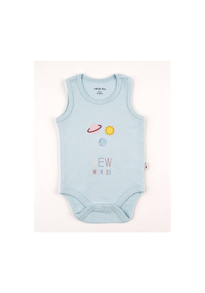 Mother Love %100 Organik Pamuk 2'li Atlet Body 0-36 Ay Mavi