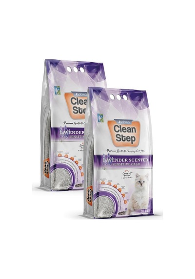Jadawa Clean Step Lavanta Kokulu Topaklaşan İnce Bentonit Kedi Kumu 2 x 10 L