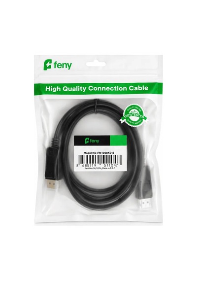 Feny Fn-ds4k015, 4k Uhd, 60hz, Display Port Dp Kablo, 1.5mt.