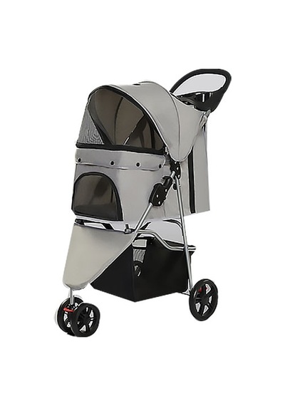 Eurodog Katlanabilir Köpek Arabası Gri 81x45,5x101cm