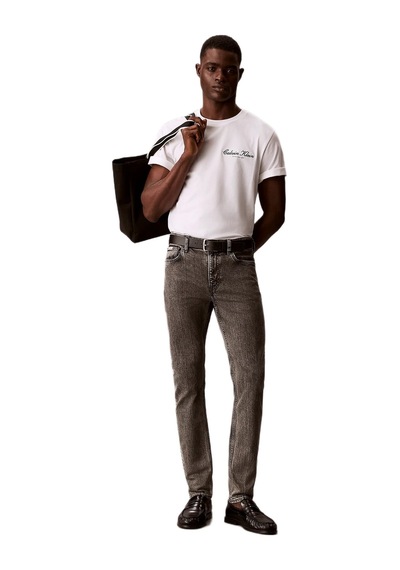 Calvin Klein Lv04rf928g Slim Taper Oyster Erkek Denim Pantolon Gri