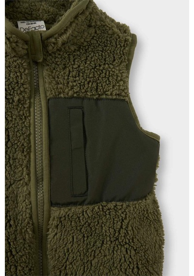 Defacto Erkek Bebek Fermuarlı Pelüş Yelek G1129a525wnkh450 Haki-kh450