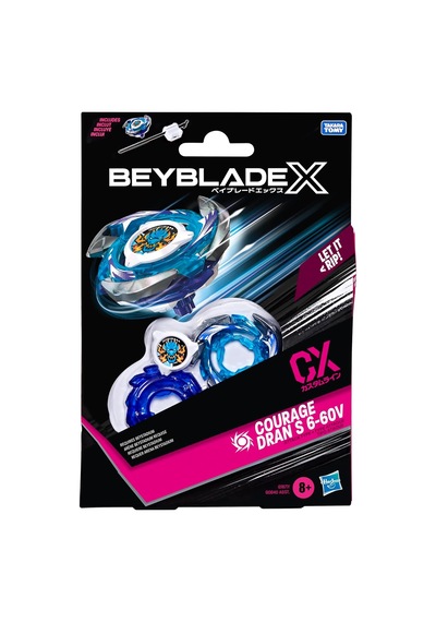 Bey Blade X Courage Dran S 6-60v Cx Başlangıç Paketi Seti, Saldırı Tipi Üst Ve Başlatıcı Otantik Takara Tomy B