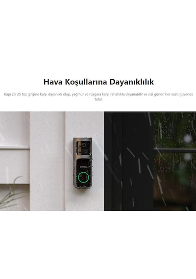Imou 3mp Dahili Kameralı Ir Kapı Zili Doorbell 2s Kit Kameralı Uzaktan Yönetilebilir Kapı Zili Ve Kiliti