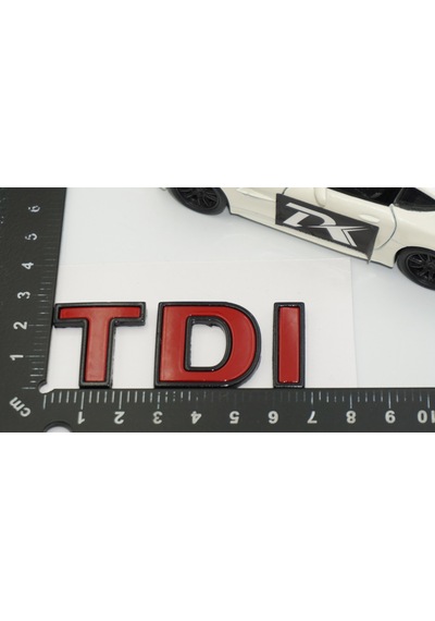 Dk Tuning Tdi Bagaj 3 Kırmızı Siyah Abs Yazı Logo Volkswagen İle Uyumlu Bagaj Arma