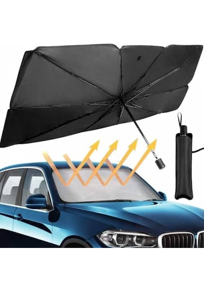 Coofbe Çantalı Araç Ön Cam Güneşlik Şemsiyesi 145cm*79cm Araç Gün