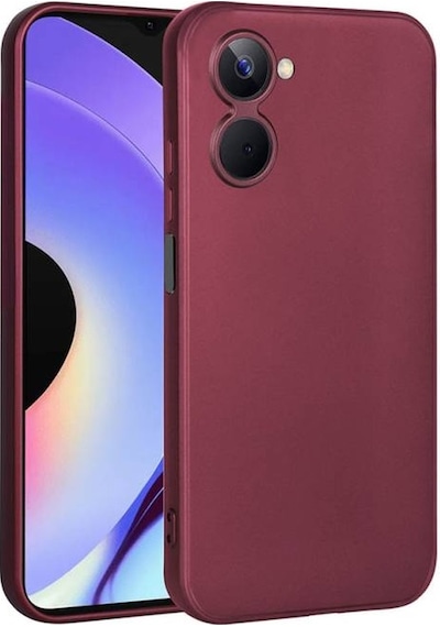 Realme 10 4g Kılıf Esnek Yapılı İnce Slim Silikon Kapak Ryc/premier Bordo