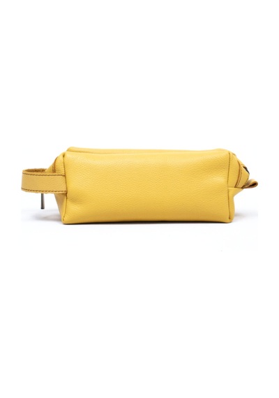 Gillario Design 06 Unisex Full Deri Sarı Dopp Kit