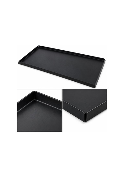 Fida Teflon Teşhir Tavası Düz 40x20 Cm Siyah