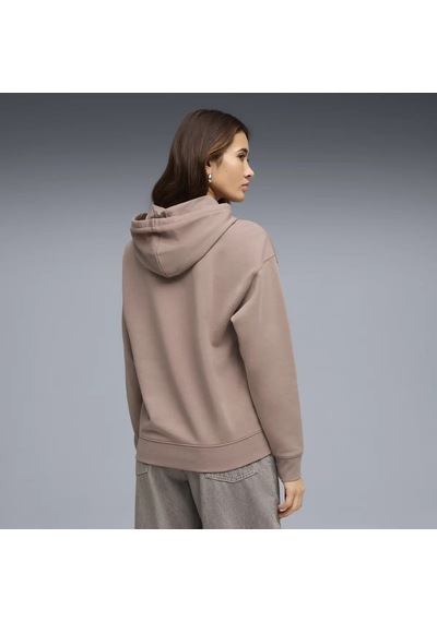 Puma Ess Scrıpt Hoodie Kahverengi Kadın Sweatshirt