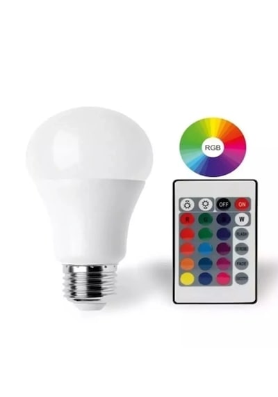Hubrendy Çer 9w E27 Rgb Ve Beyaz Işık Kumandalı Ampul