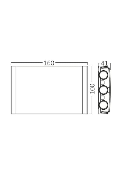 Braytron 3 Renk Modlu İç-dış Mekan Led Duvar Armatürü 3cct Bg38-03382 Haiti Aplik Siyah