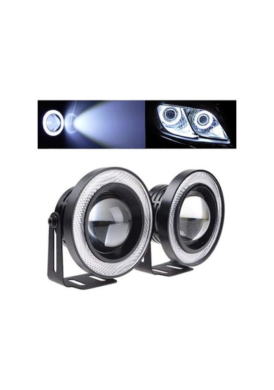 Universal Mercekli Angel Sis Farı Metal Su Geçirmez 76 Mm Beyaz