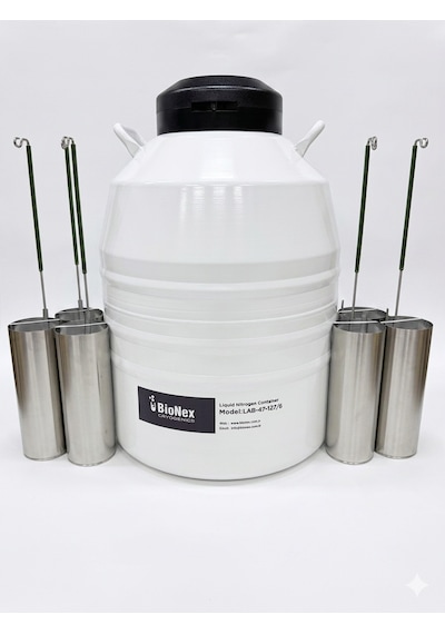 Sıvı Azot Tankı 47 Litre 6 Kanişterli