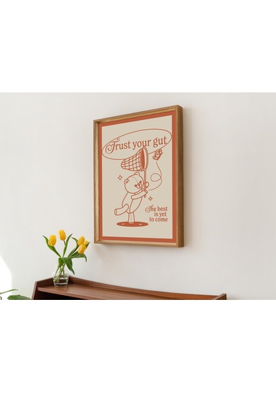 Retro Ayı, Kişisel Bakım Sanat Alıntı Duvarı, Kelebek Poster, Baskılar