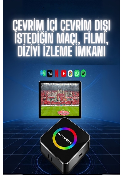 Araba Carplay Android Auto Box 4gb Ram 32gb Hafıza Youtube Netflix Tv İzleme Kutusu Video Gps Hdmı 4"