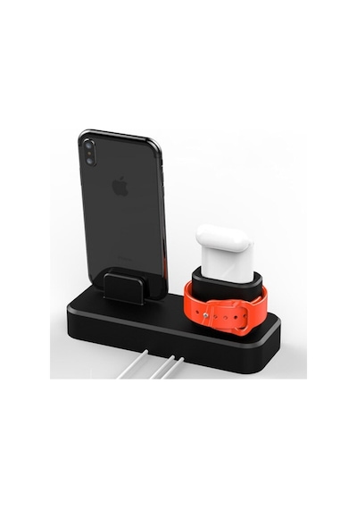 3In1 Apple Uyumlu iPhone+Iwatch+Ipods Silikon Şarj Standı Telefon Tutucu (502868842)
