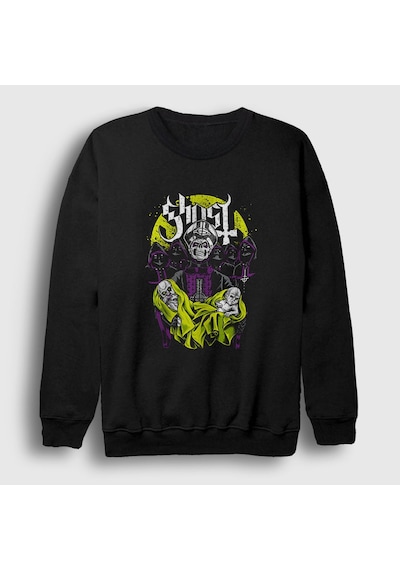 Presmono Unisex Born Ghost Sweatshirt Siyah