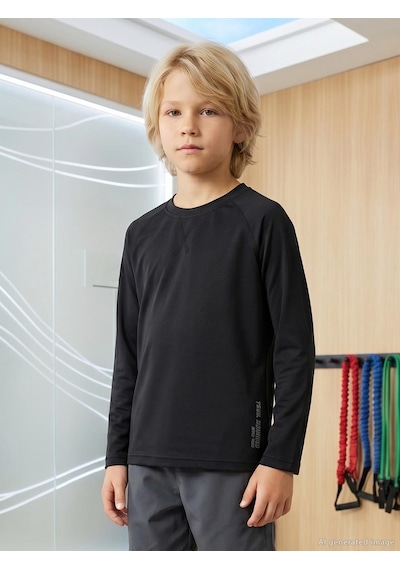 Civil Boys Reflektör Baskılı 10-13 Yaş Sweatshirt - Siyah