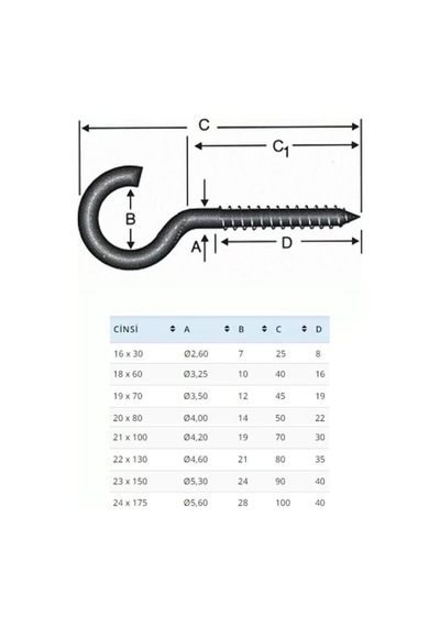 Mey İthalat Ba24175 24x175 Açık Piton 10 Adet