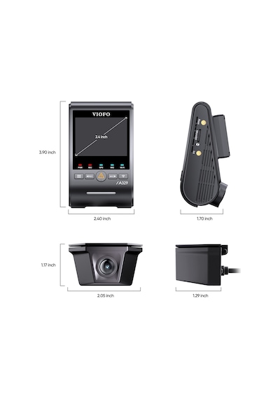 Viofo A329sw 2 Kameralı Ön+arka Su Geçirmez 4k 60fps+2k Sony Starvıs 2 Sensör Gps'li Araç Kamerası