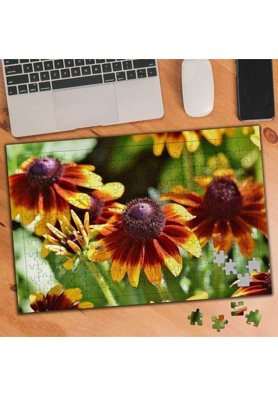 Sarı Bahar Çiçekleri - Peyzaj 240 Parça Puzzle Yapboz-3521669