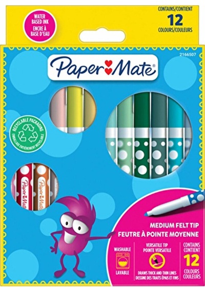 3 Adet Papermate Keçeli Boya Kalemi 12li