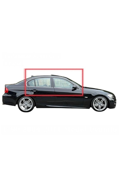Bmw E90 Cam Çıtası Komple Set Çerçevesi Kromu Nikelajı 2005 - 2012