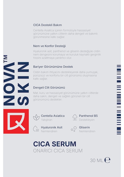 Novaskin Onarıcı Cica Centella Asiatica Serum 30 ML