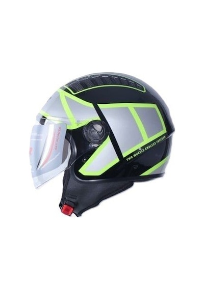 Kask Çenesiz 230 Ece Belgeli- Siyah Sarı Grafik - Ncr- M