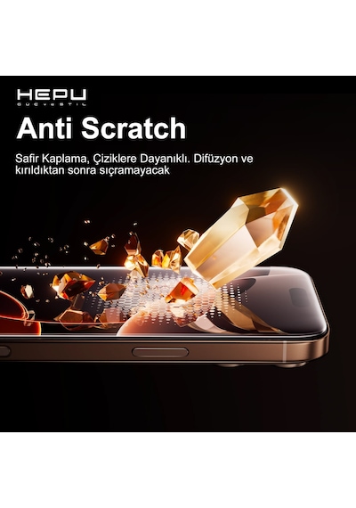 HEPU ARMOR Series Privacy Cam Ekran Koruyucu – iPhone 14 Pro Uyumlu