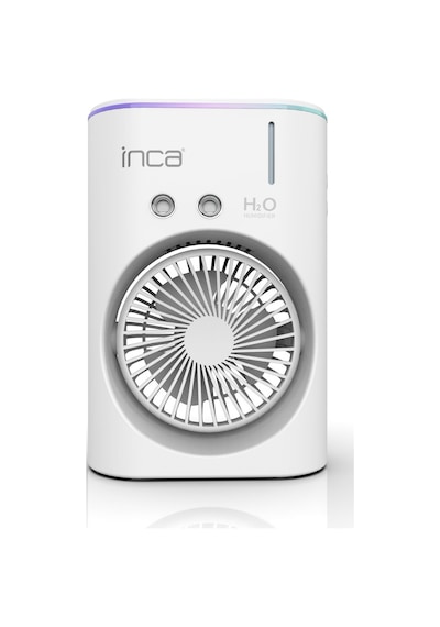 Inca Imf-10b Şarj Edilebilir 2400 Mah Taşınabilir Buzlu Su Hazneli Soğutucu Renkli Işıklı Masa Fanı Masaüstü F
