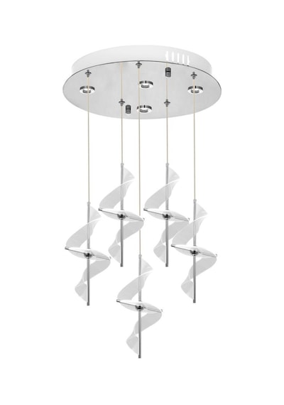Eray Aydınlatma 8270-4+1 5li Krom Sarkıt Led Avize Krom
