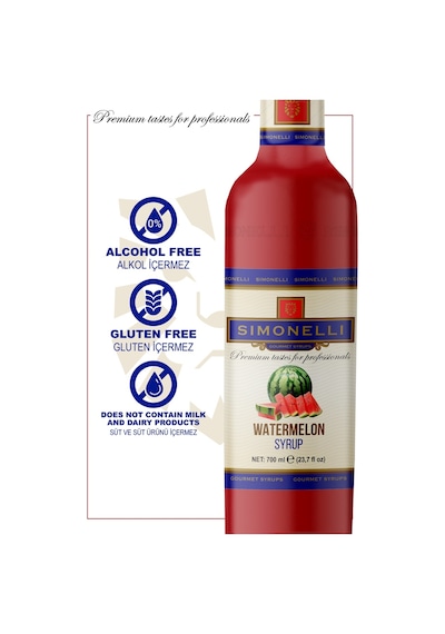 Simoenlli Kahve Şurubu Karpuz Aromalı 700 ML + Pompa Simonelli